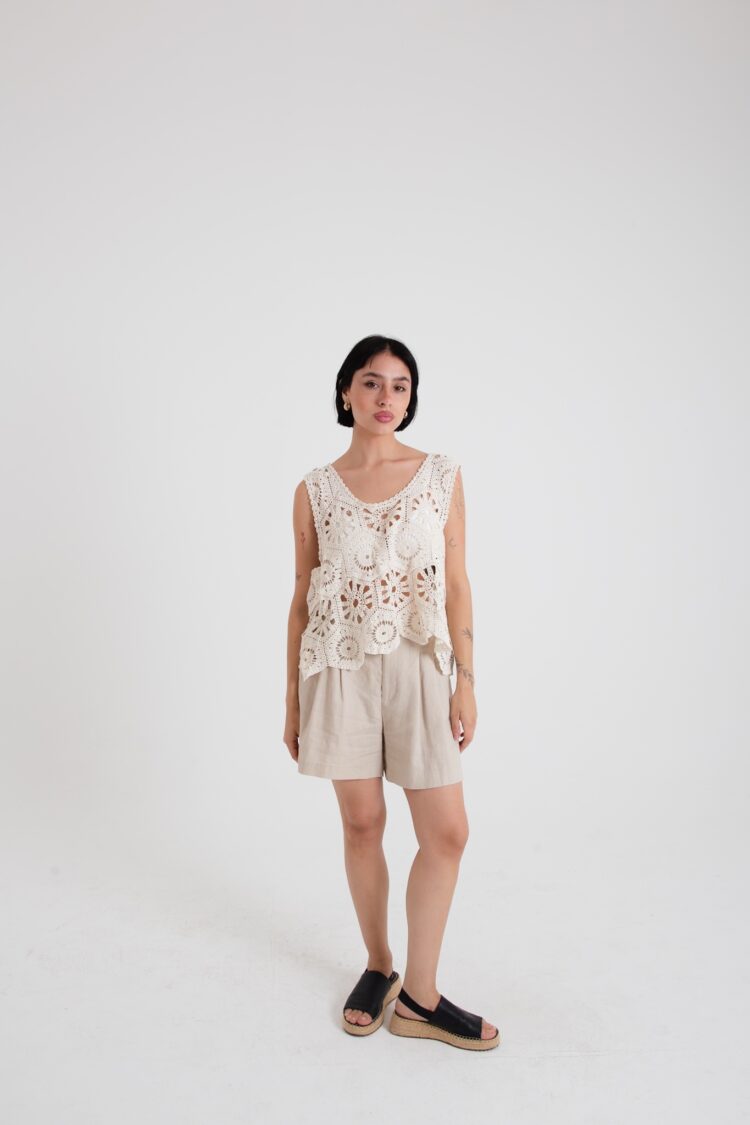 TOP CROCHET CUELLO PUNTILLAS - Imagen 2