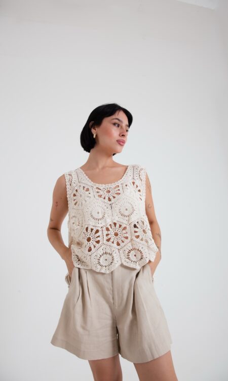 TOP CROCHET CUELLO PUNTILLAS