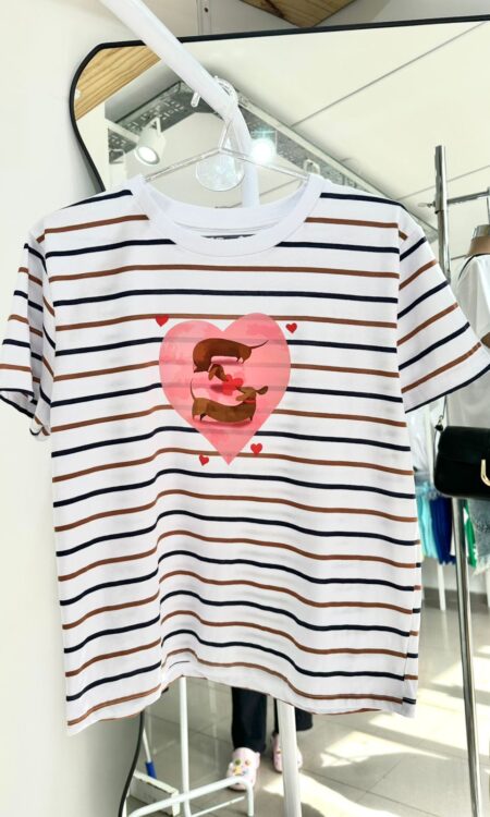 DOS SALCHIS CORAZON ROSITA RAYADO