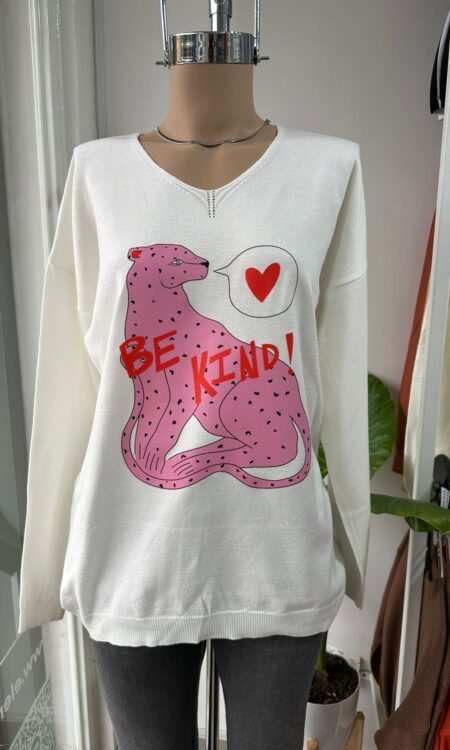 Alternative view of SWEATER LEOPARDO ROSA (hilo bremer importado)