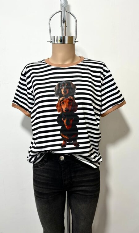 Alternative view of REMERA TRES SALCHIS (100% algodon 24.1 peinado + rib)